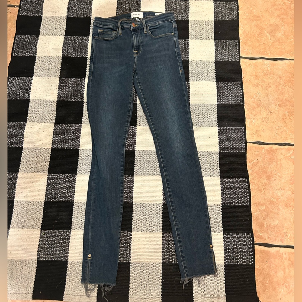 Frame Denim Dark Blue Skinny Jeans